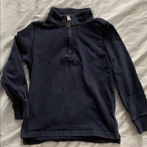 Boys CrewCuts 1/4 zip mock neck pullover.